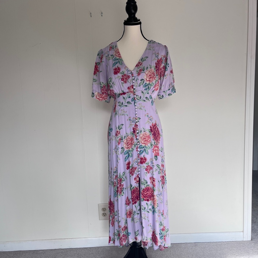 Floral Lavender Maxi Dress